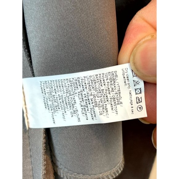 River Island Womens Suedette Coat Faux Fur Collar Double Breasted Gray Size 10 - Picture 11 of 11